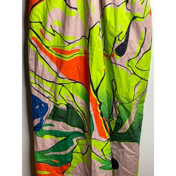 Anthropologie Midi Beaded Dress Green Floral Roopa Pemmaraju Size XS NEW - Picture 7 of 10